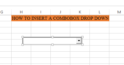 Insert Combo Box in Sheet